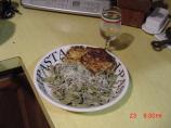 Spinach Linguni With White Clam Sauce