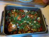 Roast Chicken Breasts With Chickpeas, Tomatoes & Blue Cheese