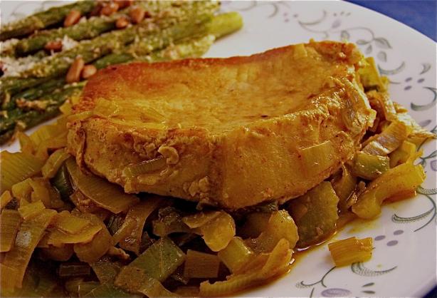Curried Cider Pork Chops. Photo by PaulaG