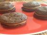 Flourless Chocolate Peanut Butter Sandwich Cookies. Recipe by AlaskanLaura