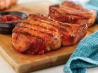 Grilled Ribeye (Rib) Pork Chops With Easy Spicy BBQ Sauce. Recipe by National Pork Board