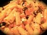 Rigatoni With Feta, Tomatoes, Artichokes and Kalamata Olives. Recipe by Chicagoland Chef du Jour