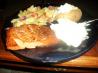 Grilled Salmon With Cucumber-Yogurt Salad. Recipe by ElizabethKnicely