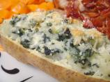 Spinach and Cheese Baked Potato