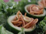 Wholegrain Pasta Stuffed Cucumbers With Asian Sauce