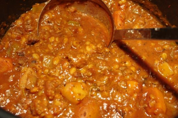 Pressure Cooker Beef Barley Vegetable Soup. Photo by barrdbarrbarr