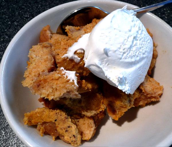 Pressure Cooker Pumpkin Bread Pudding. Photo by Mikekey