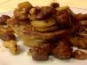 Sausage and Apple Topped French Toast. Recipe by Miss Fannie