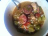 Lower Carb Andouille Sausage and Okra Gumbo