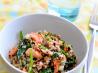 Quinoa Pilaf With Salmon, Spinach and Mushrooms. Recipe by InnerHarmonyNutrition