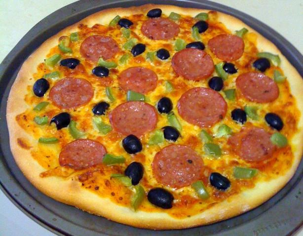 My "Best Ever" Breadmaker Pizza Dough. Photo by M000nica