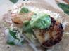 Grilled Scallops Tacos and Cabbage Slaw With Spicy Avocado Sauce