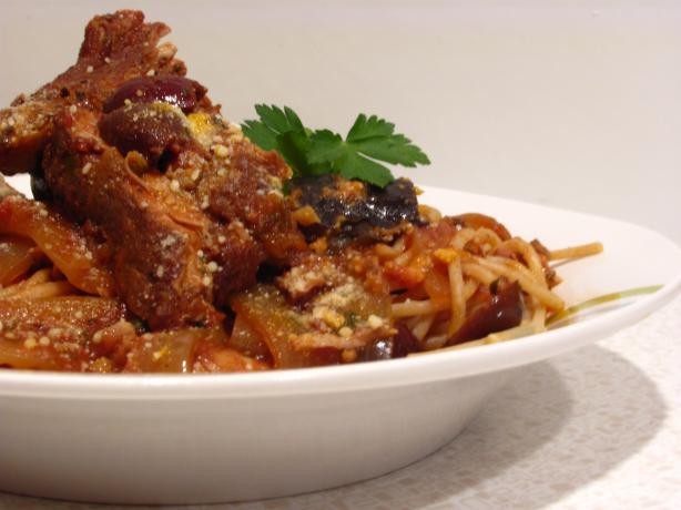 Pork Pot Roast With Eggplant (Aubergine). Photo by The Pantry Elf