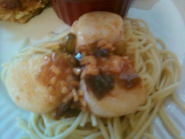 Sauteed Scallops with Angel Hair Pasta. Photo by LEMA