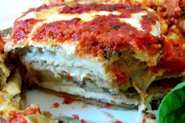 Oven Fried Eggplant or and Zucchini Parmesan. Photo by Rita~