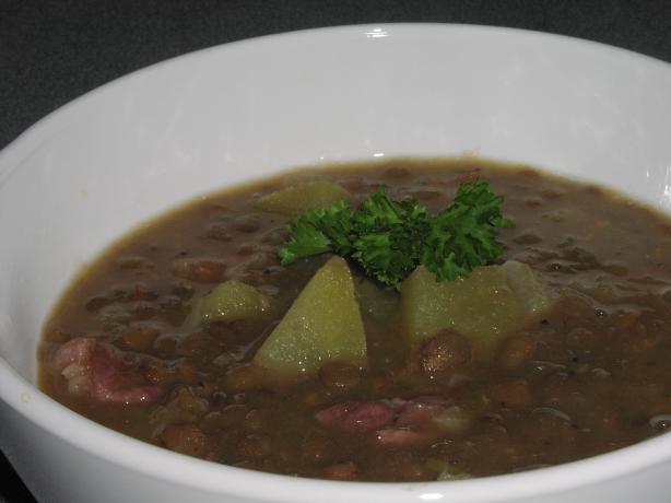 German Lentil Soup. Photo by TeresaS