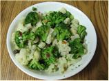 Broccoli and Cauliflower with Pine Nuts and Raisins