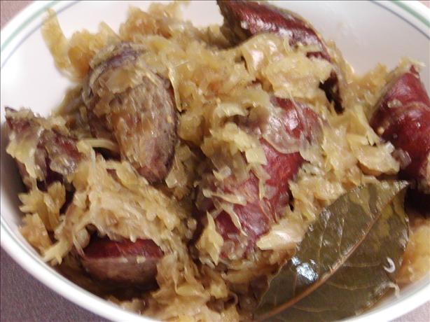 Fresh Kielbasa with Sauerkraut. Photo by Rita~