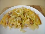 Cabbage Omelette With Sauce, Very Quick