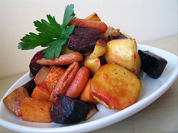 Maple Roasted Root Vegetables. Photo by Lusenda