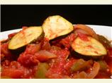 Linda's Zesty Stewed Tomatoes With Zucchini, Onions and Peppers