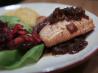 Salmon With Caramelized Onion and Fig Sauce. Recipe by chia