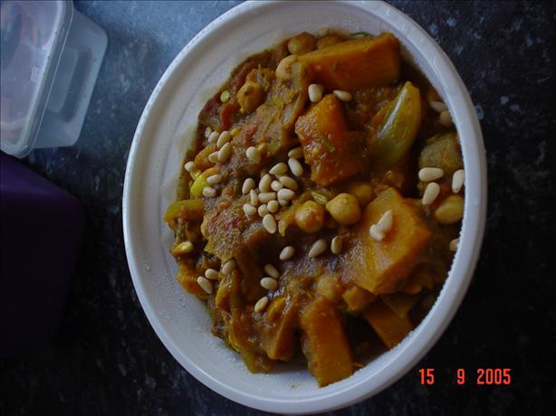 Pumpkin, Banana and Chickpea Curry. Photo by melting pot