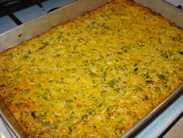 Low-Fat Broccoli, Rice And Cheese Casserole. Photo by Mika G.