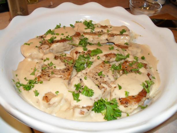 Braised Pork Chops in Sour Cream Sauce. Photo by vivmom
