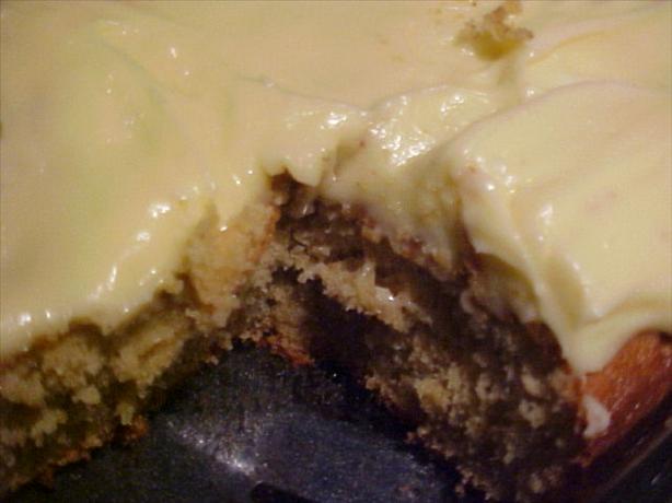 Banana Cake With Cream Cheese Frosting. Photo by LorenLou