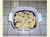 Blueberry and Peach Cobbler. Recipe by Audrey M