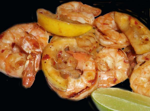 Grilled King Prawns With Lemon, Garlic And Chilli. Photo by Bergy