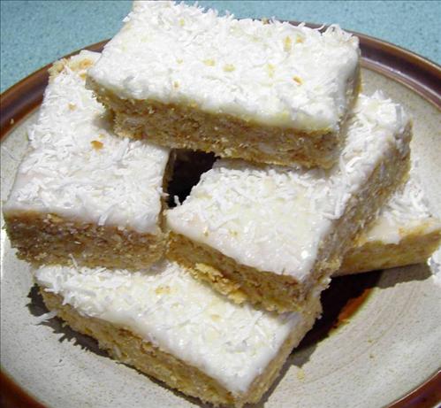 Lemon Coconut squares. Photo by JustJanS