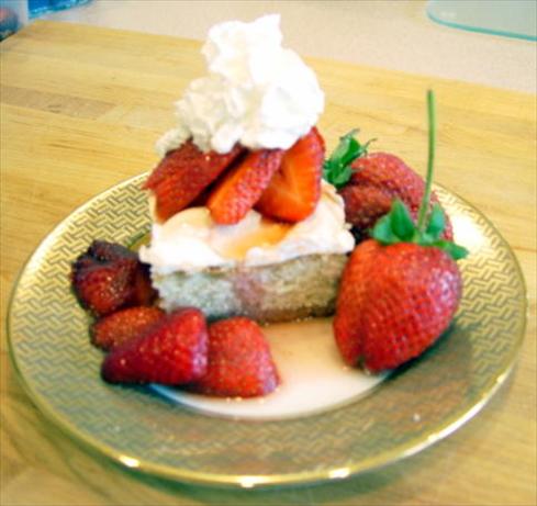 Lemon Meringue Cake with Strawberries. Photo by Bev