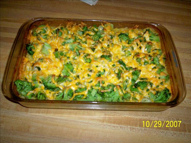 Too Easy Cheesy Chicken, Broccoli and Rice Casserole. Photo by COOT226