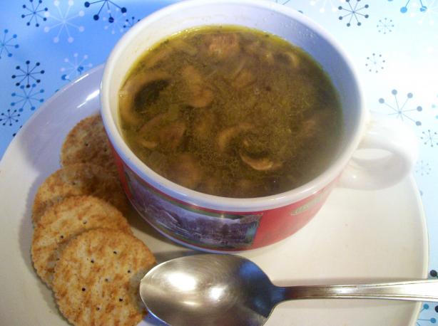 Moosewood Mushroom Barley Soup!. Photo by Sharon123