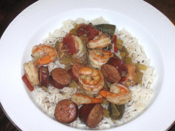 Crock Pot Chicken and Sausage Gumbo With Shrimp. Photo by mary winecoff
