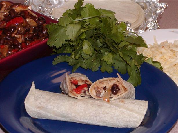 Mushroom and Black Bean Burritos. Photo by Rita~