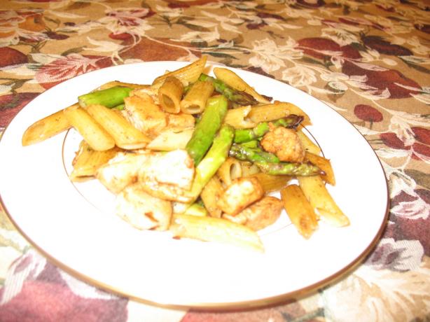Penne With Chicken and Roasted Asparagus. Photo by Chef #738454