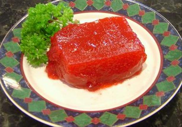 Cranberry Jello. Photo by Chef Doozer