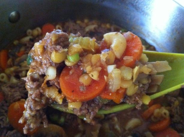 Bestest Hamburger Soup. Photo by Veggie Girl Kacey