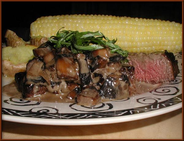 Cracked Black Pepper Crusted Filet Medallions (With Cremini). Photo by Sandi (From CA)