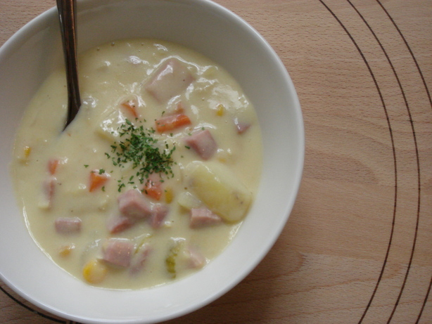 Ham and  Corn Chowder. Photo by Komachi