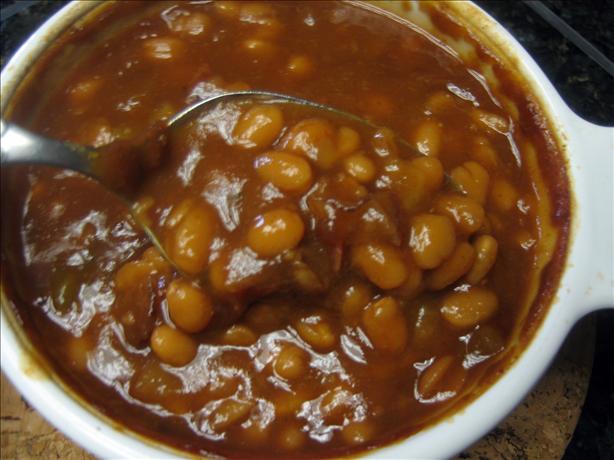 Killer Baked Beans.... Photo by Junebug