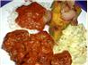 Sausages in Tomato Stuff. Recipe by Melly Mel