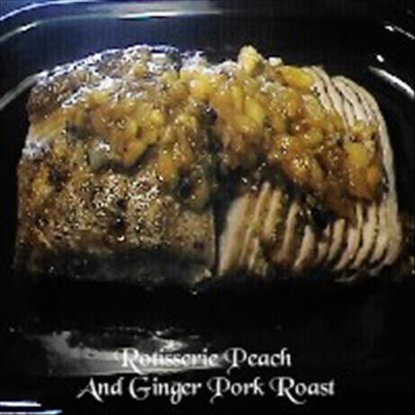 Rotisserie Peach And Ginger Pork Roast. Photo by HOUSEMANAGER (Charlene)