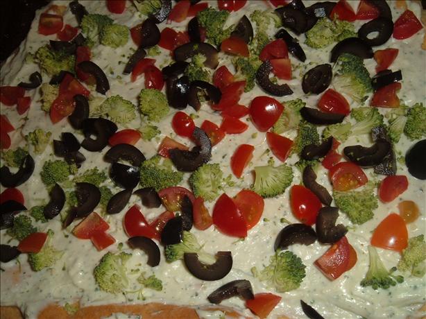 Fresh Vegetable Pizza Appetizer. Photo by Bri22