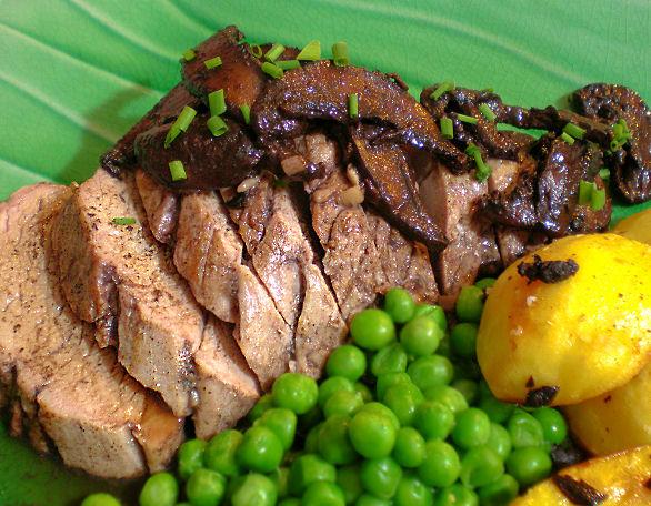 Pork Tenderloin with Merlot Mushrooms. Photo by Sandi (From CA)