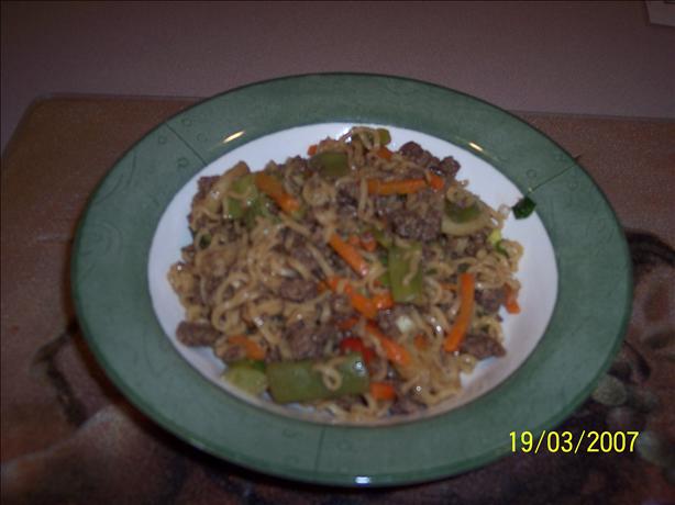 Oriental Beef Noodle Toss. Photo by children from A to Z