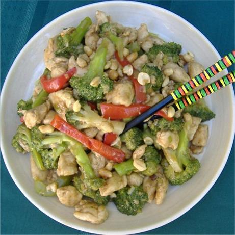 Kung Pao Chicken with Broccoli. Photo by Deb's Recipes